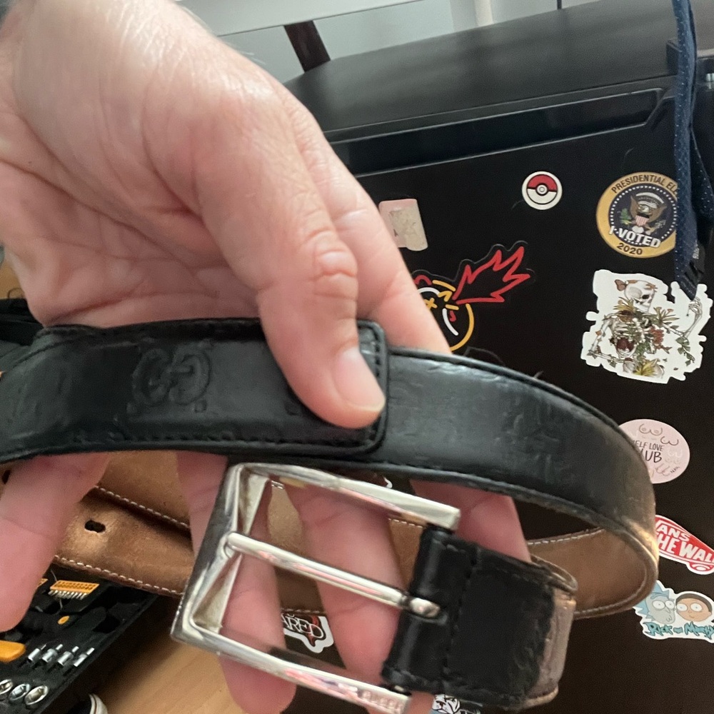 Men's Gucci Black Leather Belt